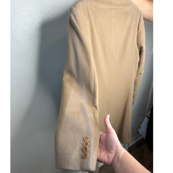 Givenchy Camel Tan Wool & Cashmere Blend Color Block Overcoat 48 / XXL - Picture 5 of 16